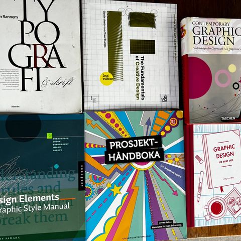 Samling grafisk design bøker