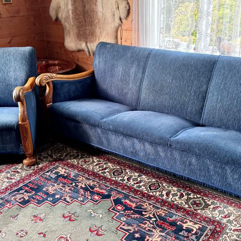 Chr. Knag 3 seters sofa + stol