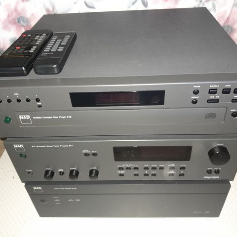 Nad forsterker ( denne er solgt ) Nad receiver, Nad cd-veksler ( 5 Cder)