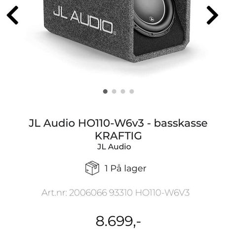 JL Audio Sub og Forsterker selges!