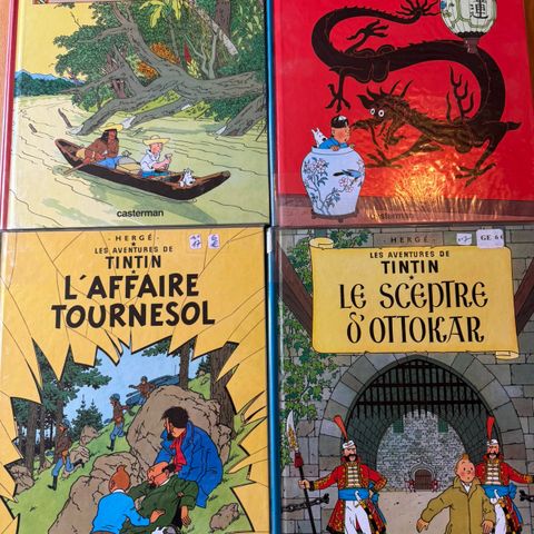 Tintin på fransk. 12 album.