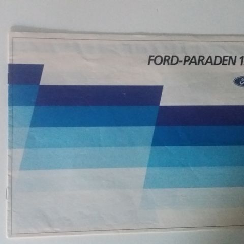 FORD - Paraden 1987 -brosjyre. ( NORSK )