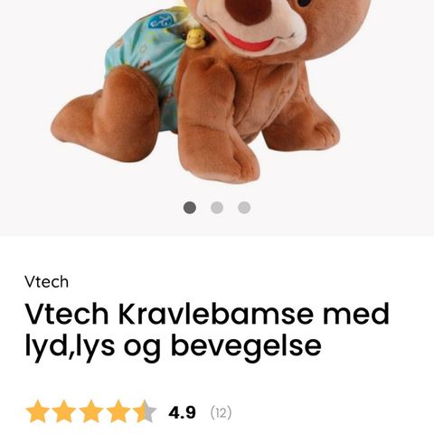 Kravlebamse med lyd,lys og bevegelse