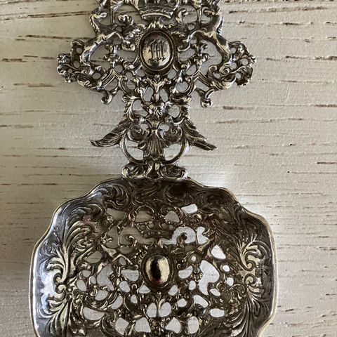 Bonbon sølvskje til nøtter etc ,  antikk 1900 tallet, tysk