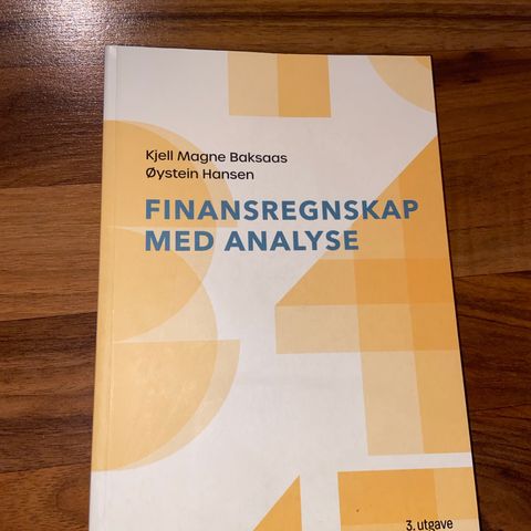 Finansregnskap med analyse 3.utgave