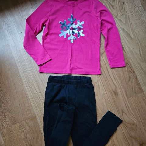 Pent brukt LEGO genser+LINDEX KIDS tights, str 5-7 år - kr 49,- samlet