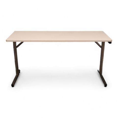 17 stk Kvalitetsikret | Sammenleggbart skrivebord i hvit og krum, 140x52cm