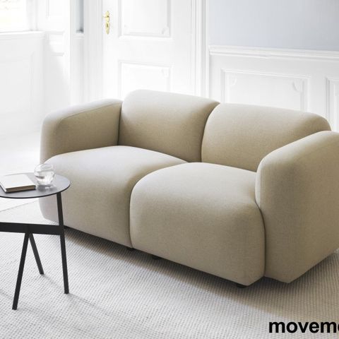 3 stk 2-seter sofa i grått stoff fra Normann Copenhagen, modell Swell, NY / UBRU