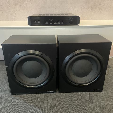 Bowers & Wilkins 2 stk CTSW12 subwoofere + SA1000 sub-forsterker