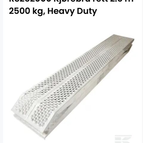 Kjørebru rett 2.5 m 2500 kg, Heavy Duty