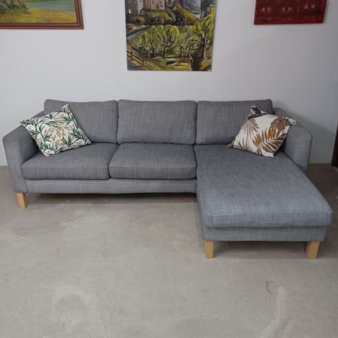 Sofa med sjeselong / Ikea Karlstad
