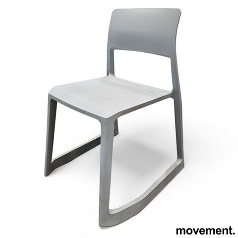 3 stk Vitra Tip Ton konferansestol / stablestol i lys grå, design: Edward Barber