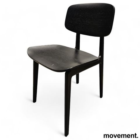 3 stk Besøksstol /  konferansestol i sortlakkert eik fra Norr 11, model: NY11, p