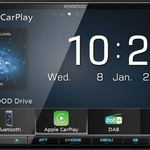 Kenwood 2-din Spiller med Carplay og Android Auto - Sjekk Prisen