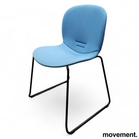 10 stk Stablestol / konferansestol fra RBM, modell NOOR trukket i lys blått stof