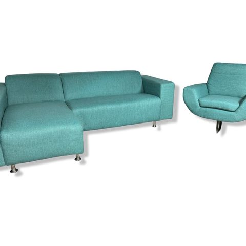 Nyrenset | Turkis sofa med stol