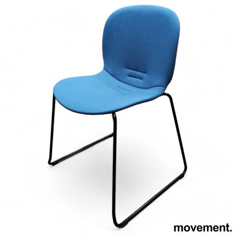 4 stk Stablestol / konferansestol fra RBM, modell NOOR trukket i blått stoff, pe