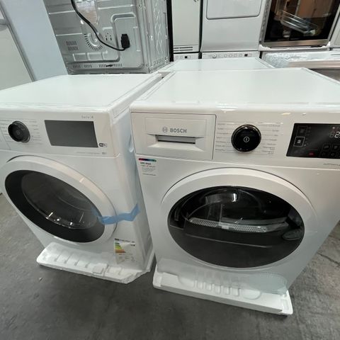 Pakkepris Bosch vaskemaskin + Bosch tørketrommel billig med garanti