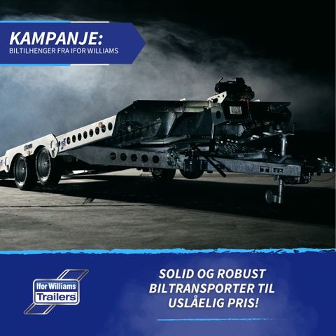 Ifor Williams CT 177 biltransporter m/LED lys. Kampanjepris 89.900,- + mva