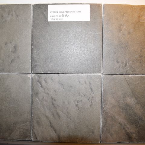 Petrol Cove Anticato 15x15 flis 99kr per m2