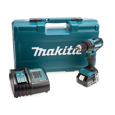 Makita DHP485STX5 18V kombibormaskin med 101 delers tilbehørssett (1x5,0Ah batt)