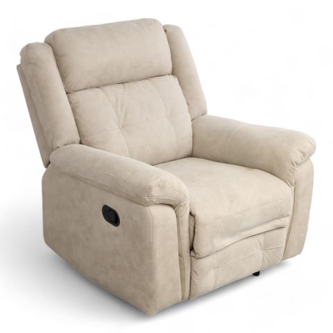 Fri Frakt | Nyrenset | Minnesota lenestol med recliner i beige velur