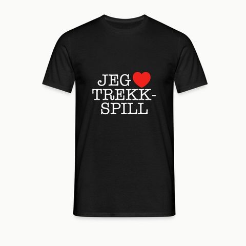 T-skjorte SVART "Jeg elsker trekkspill"