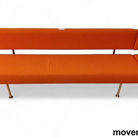 Sittebenk / kantinesofa fra Klaessons, Longo, orange stoff fra Gabriel/Fame 195c