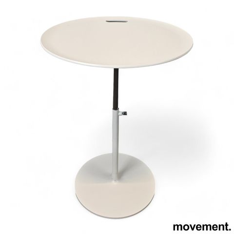 Loungebord / sofabord fra Vitra, model: Occasional Low Table, hvitt / krom, pent
