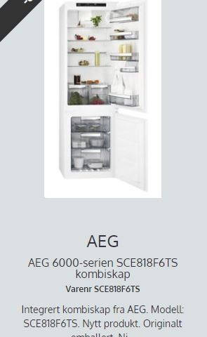 AEG 6000-serien SCE818F6TS kombiskap