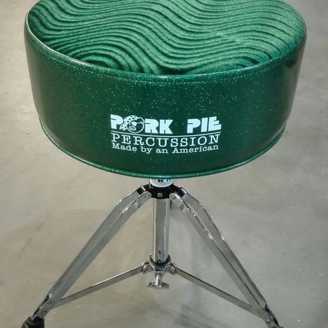 Pork Pie Round Throne Green Sparkle!