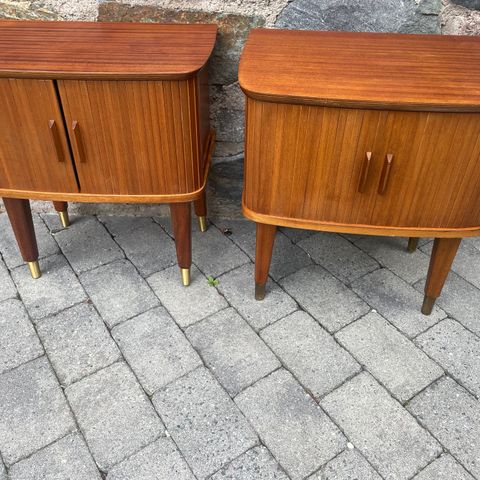 Retro teak to stk sjalusiskap /nattbord / entrekommode- Hent eller få levert