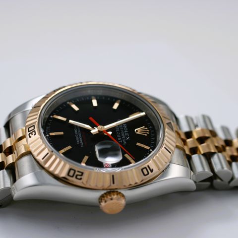 Rolex Datejust Thunderbird Turn O Graph Rose Gold/Steel Black