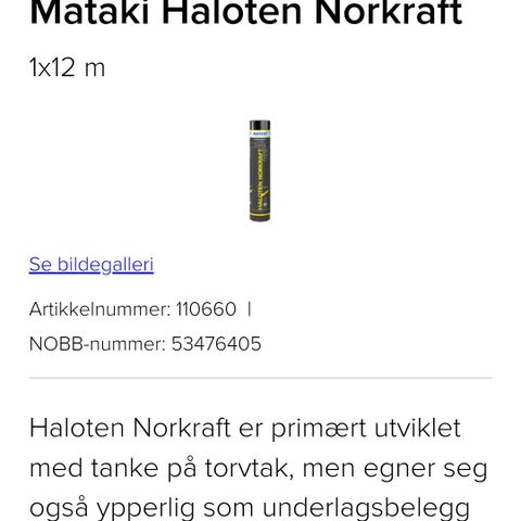 1 rull Mataki Norkraft