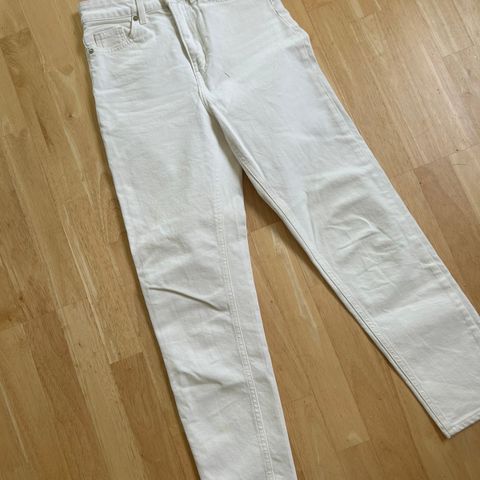 Hvite jeans str 34 HM