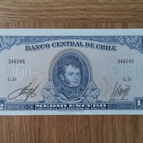 Chile 1/2 escudo, 1962, UNC