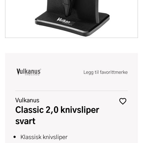 Vulkanus VG2 Classic knivsliper