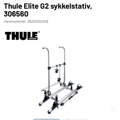 Thule Elite G2 sykkelstativ til bobil