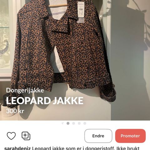 Leopard dongerijakke