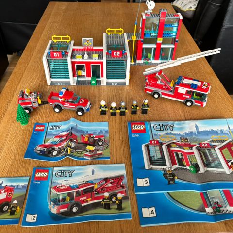 Lego City 7208 Fire Station (uten boks)