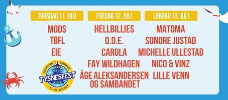 2 dagsbilletter til Tysnesfest inkludert overnatting