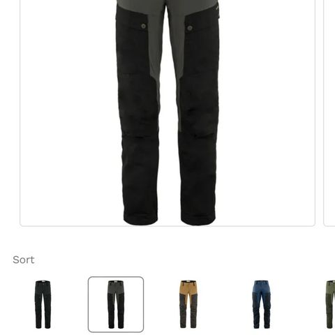 Fjallraven Keb trousers black/stone grey i str 46. Helt ny og ubrukt