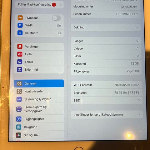 iPad 5 gen 32 GB