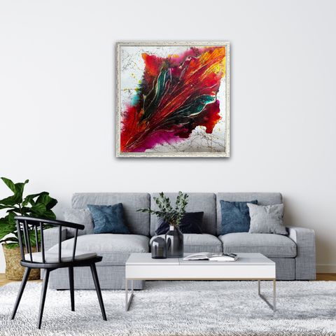 «In bloom» fargefylt maleri 60x60cm
