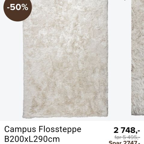 Hvit floss teppe