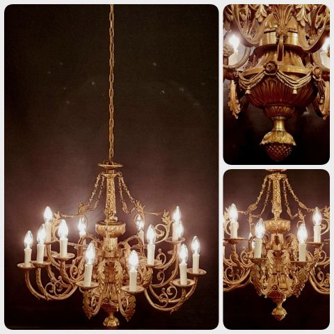 Majestetisk , fransk lysekrone,  lampe, taklampe