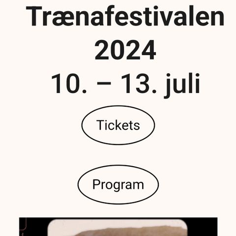 Træna festivalen 2024 - 1 billett + teltpass og konsertbåt lørdag