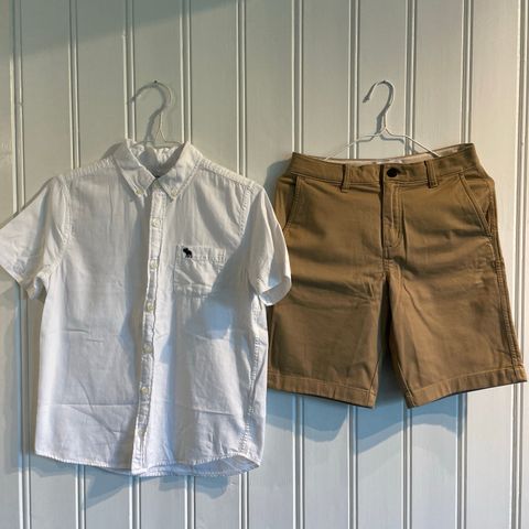 Abercrombie skjorte og shorts