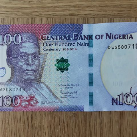 Nigeria 100 Naira, 2019, UNC