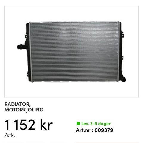 Radiator vw golf 6